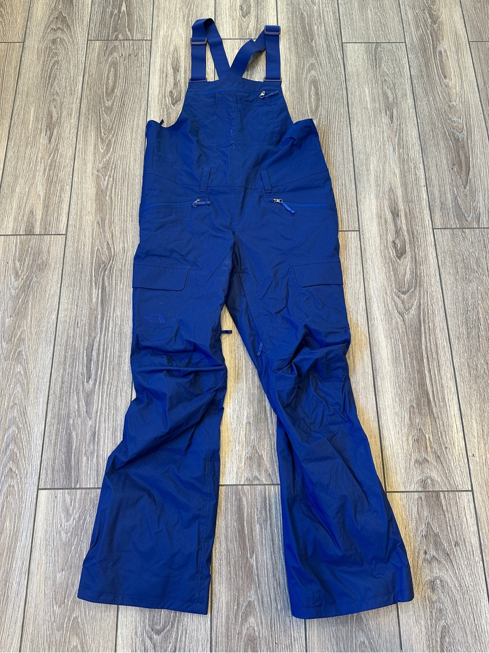 Women’s The North Face Blue Insulated Bib Snow Medium Pants Excellent